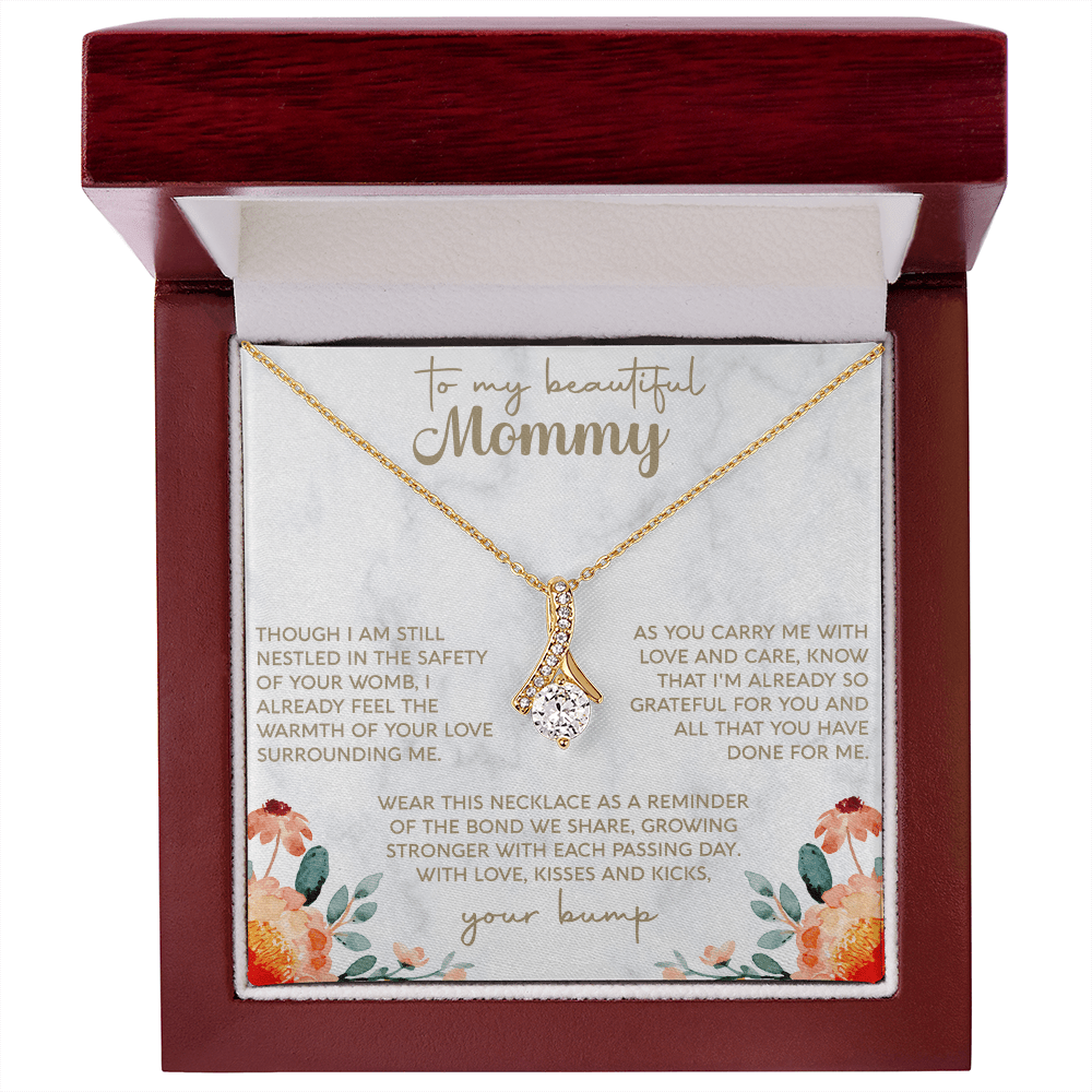 To My Beautiful Mommy Necklace, Mother's Day Jewelry, Gift From Daughter, Mother Gift, Mum Jewelry, Present For Mommy - Beauty Belliss